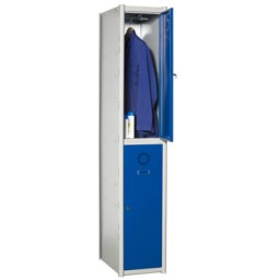 Taquilla de vestuario individual 2 puertas azul