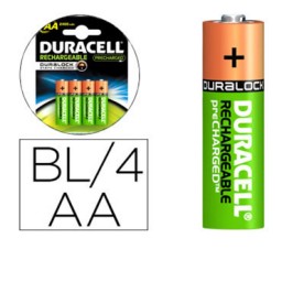 BL4 pilas alcalinas recargables Duracell Stay Charged LR6/AA 59561